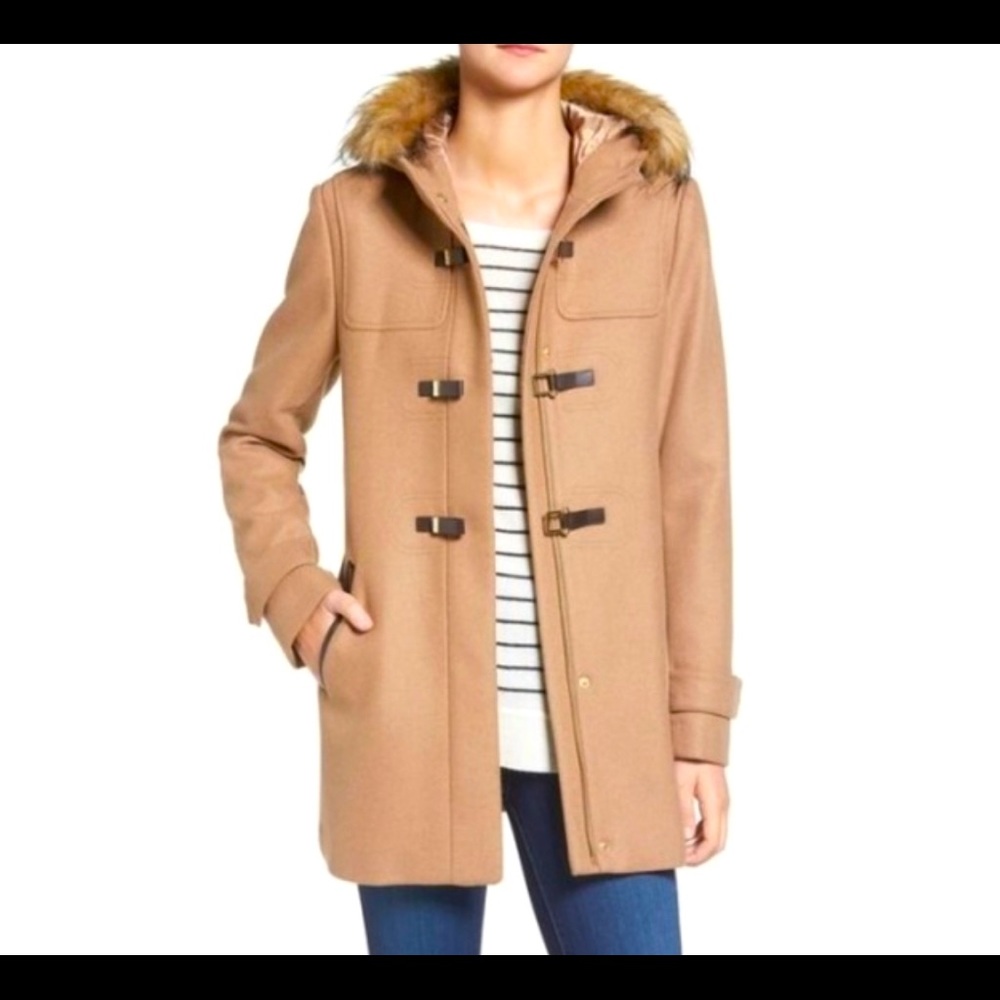 Cole Haan camel toggle coat